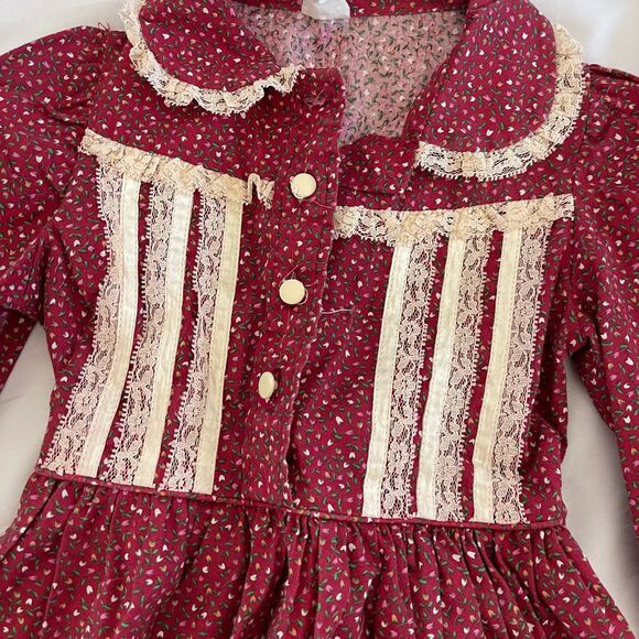 Girls Vintage 70s Miss Quality Prairie‎ Style Dress - Picture 3 of 9